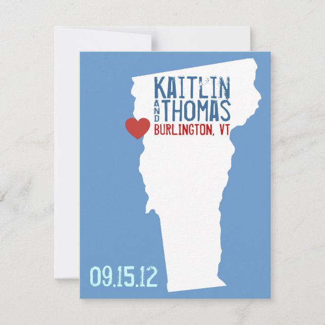 Save the Date - Customisable - Vermont (Front)