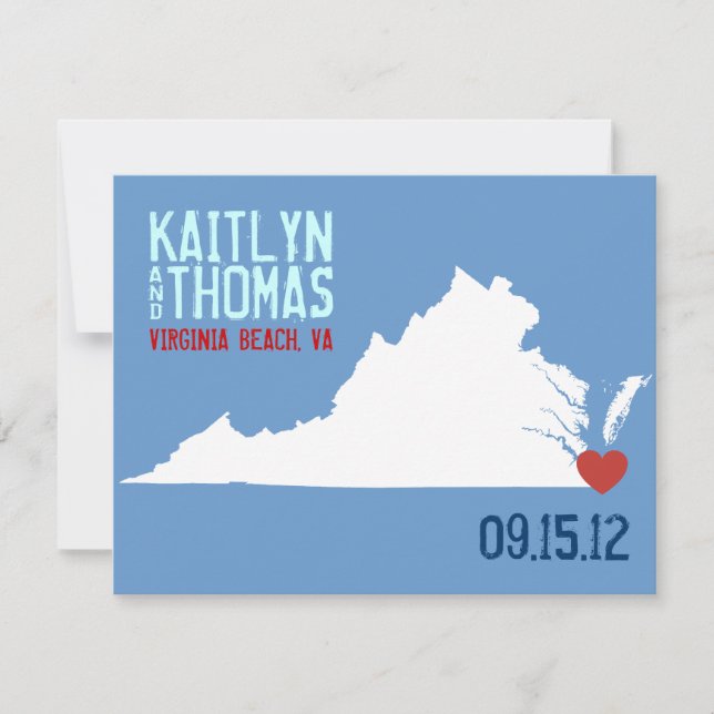 Save the Date - Customisable - Virginia (Front)