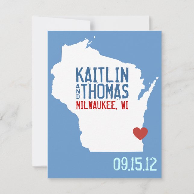 Save the Date - Customisable - Wisconsin (Front)