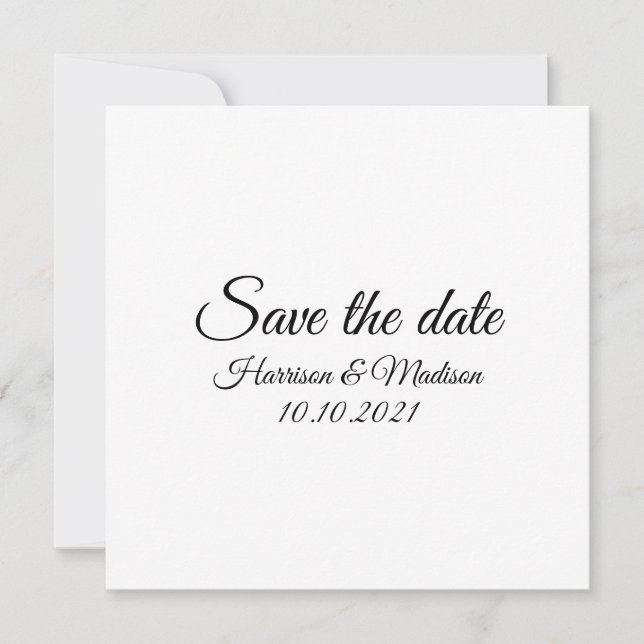 Save the Date, customise text Wedding Announcement (Front)