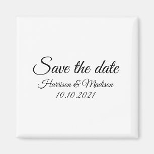 Save the Date, customise text Wedding Announcement Magnet