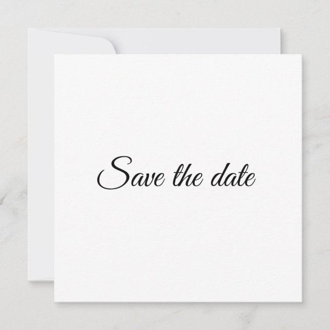Save the Date, customise text Wedding Card (Front)