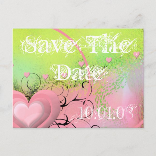 Save The Date - - Customised Announcement Postcard (Front)