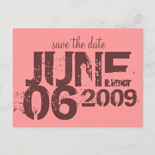 Save the Date - Customised Announcement Postcard (Front)