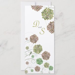 Save the Date Dahlia Garden Monogram Announcement