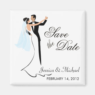 Save the Date - Dancing Bride and Groom Magnet