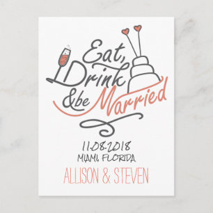 Save the date design. announcement postcard