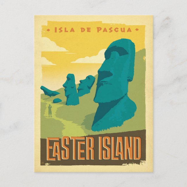 Save the Date | Easter Island, Chile Announcement Postcard (Front)