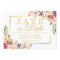 Save the Date Elegant Chic Pink Floral Gold Frame
