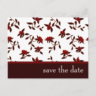 save the date : elegant floral : announcement postcard