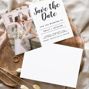 Save the Date Elegant Minimalist Simple Photo 