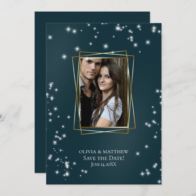 Save the Date | Elegant Seaside Sheer Tulle Arbor Invitation (Front/Back)