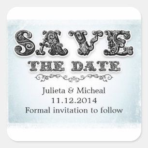 save the date elegant stickers