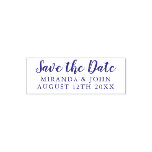 SAVE THE DATE Elegant typography self inking stamp