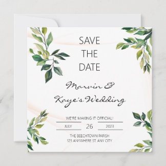 Save the Date Elegant Wedding Invite