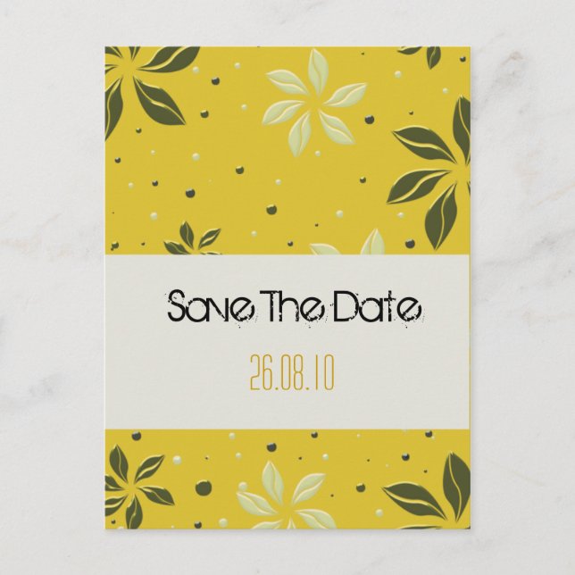 Save the Date - Embossed Announcement Postcard (Front)