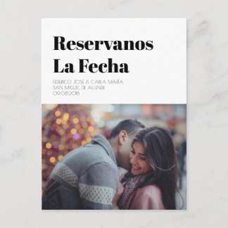 Save the Date en Español,  Reservanos la fecha Announcement Postcard