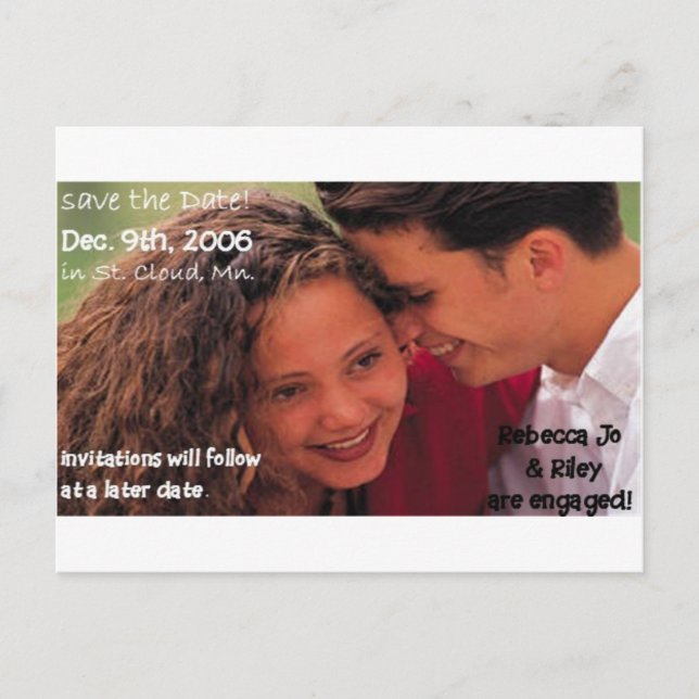 SAVE the DATE Engagement Postcards (Front)