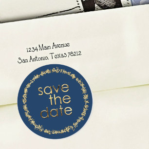 Save the Date Envelope Seal Any Colour Gold