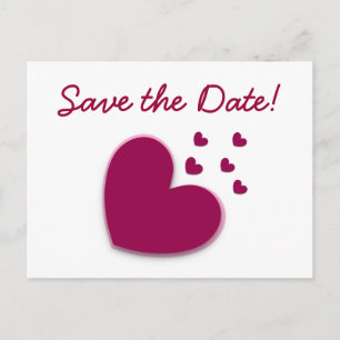 SAVE THE DATE. Explosion of Hearts A11 Announcement Postcard