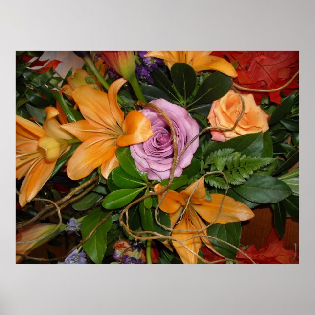 Save-the-Date/Fall Wedding Bouquet Poster (Front)