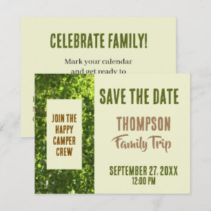 Save The Date Family Camping Trip Outdoor Reunion Invitation