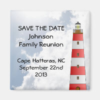 Save the Date Family Reunion Beach Lighthouse Fun