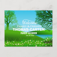 Save The Date Family Reunion Nature Scene Lake