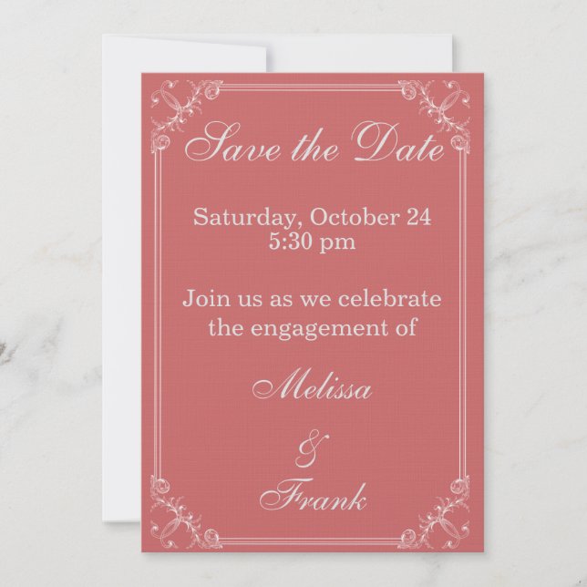 Save the Date Fancy Frame (Front)