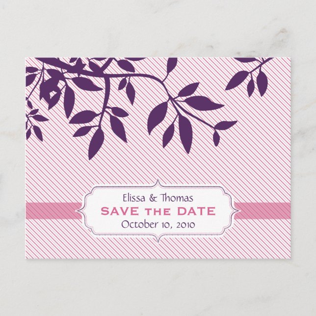 SAVE THE DATE :: fine 5 Announcement Postcard (Front)