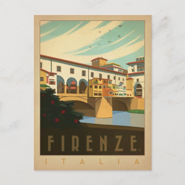 Save the Date | Firenze, Italia Announcement Postcard (Front)