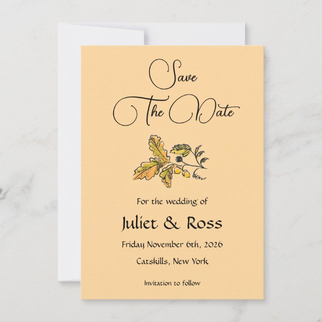 Save The Date Flat Announcement Card (Front)