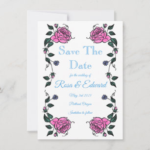 Save The Date Flat Announcement Card