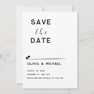 Save the Date Flat Note Card