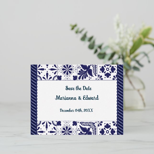 Save the Date Foil Invitation Postcard (Standing Front)