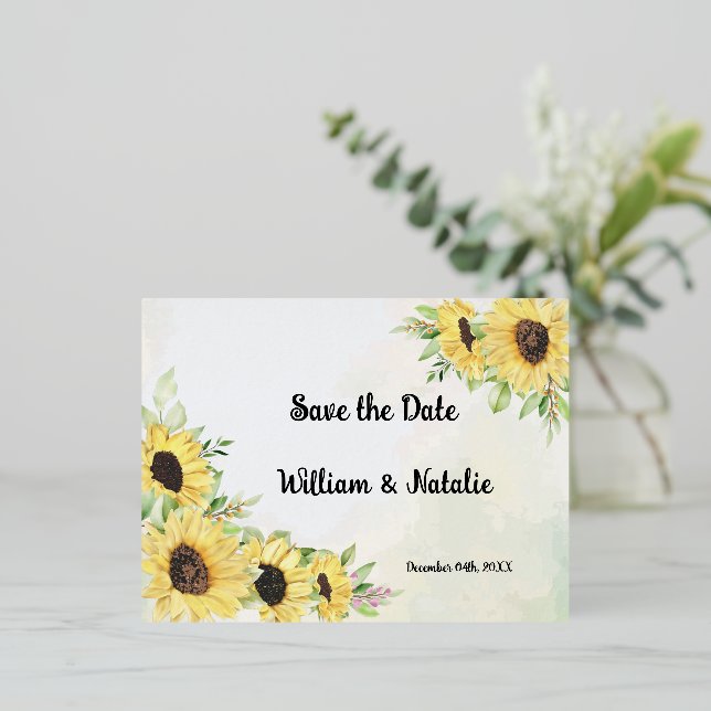 Save the Date Foil Invitation Postcard (Standing Front)