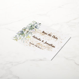 Save the Date Foil Invitation Postcard