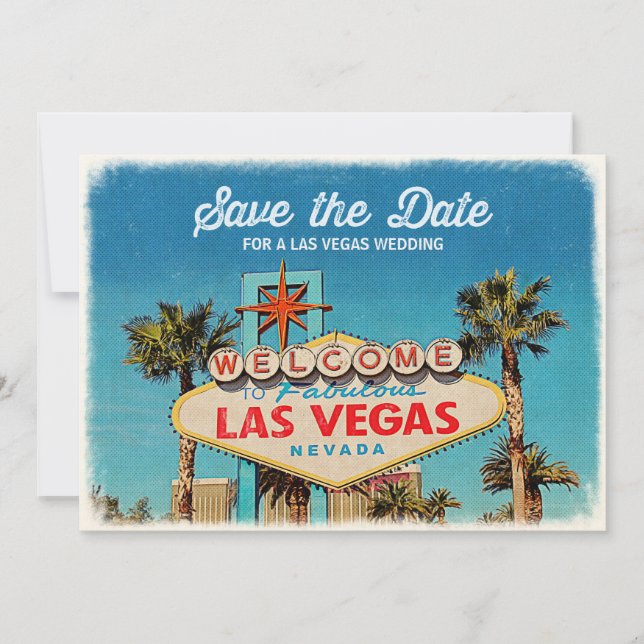 Save the Date for a Fabulous Las Vegas Wedding (Front)