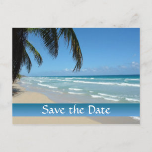 Save the Date for Beach Wedding Announcement Postcard