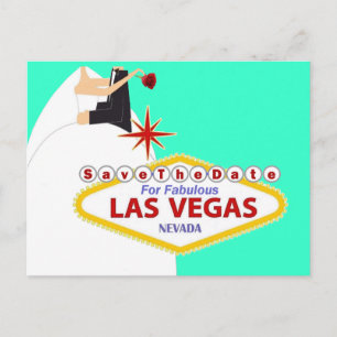 Save the Date For Fabulous Las Vegas Postcard