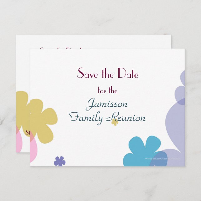 Save the Date for Family Reunion Postcard (Front/Back)
