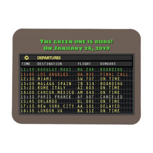 Save the Date for Our Flight (customisable) Magnet