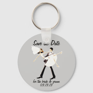 Save the Date for the bride & groom Keychain