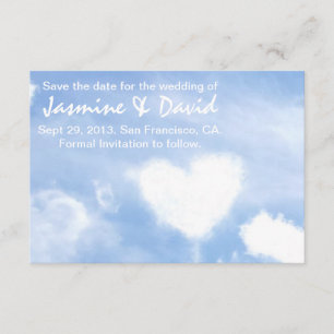 Save the Date for the Wedding - Heart Shaped Cloud