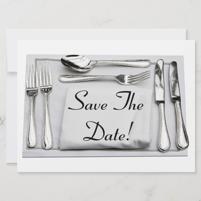 Save The Date Formal Dinner Invitation (Front)