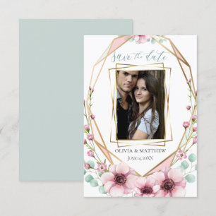 SAVE THE DATE Fresh Spring Flowers and Foliage Invitation