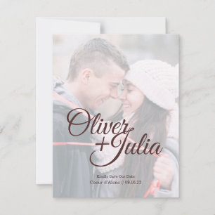 Save The Date *Frosted Glass* Card