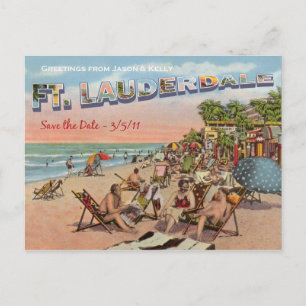 Save the Date - Ft. Lauderdale Announcement Postcard