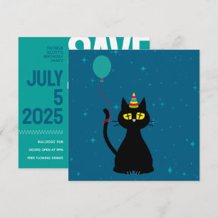 SAVE THE DATE! - Funny Cat Birthday Card