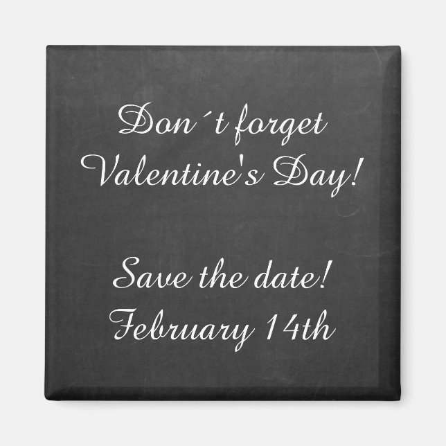 Save The Date Funny Happy Valentine Quote Magnet (Front)
